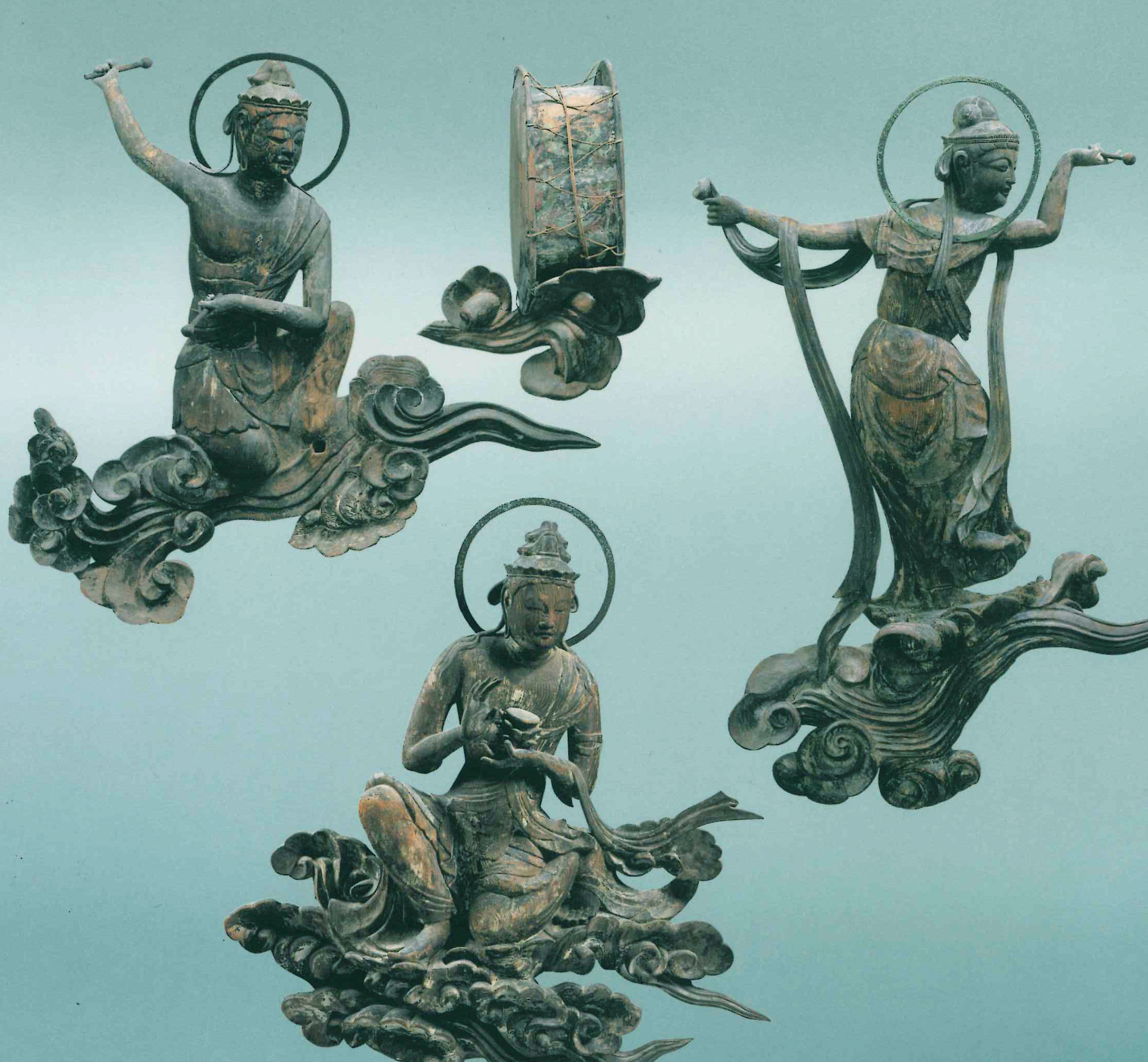 時代置物 仏像 雲中供養菩薩像 満月菩薩 平等院鳳凰堂写 仏教